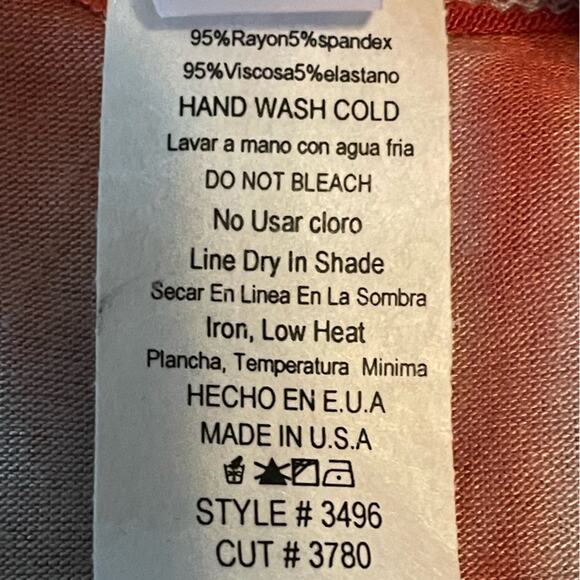 Tie Dyed Terracotta Blue Long Bohemian Vest Duster size Small - Picture 6 of 9